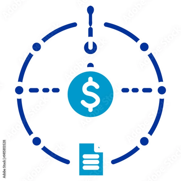 Fototapeta Bribery Tracker Vector Icon