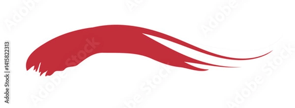 Fototapeta Red Brush strokes isolated on white background. Brush strokes grunge background. Vector brush stroke texture. Red ink, paint splatter.