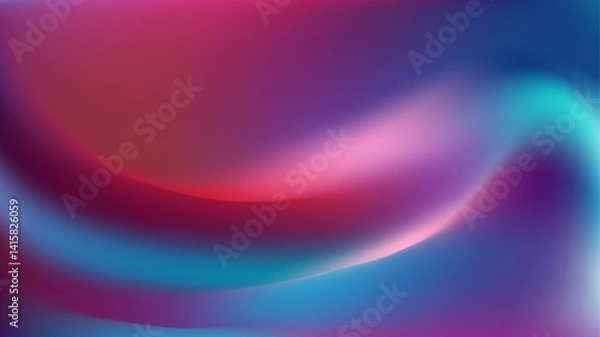 Fototapeta Vibrant abstract fluid gradient background. Smooth transitions