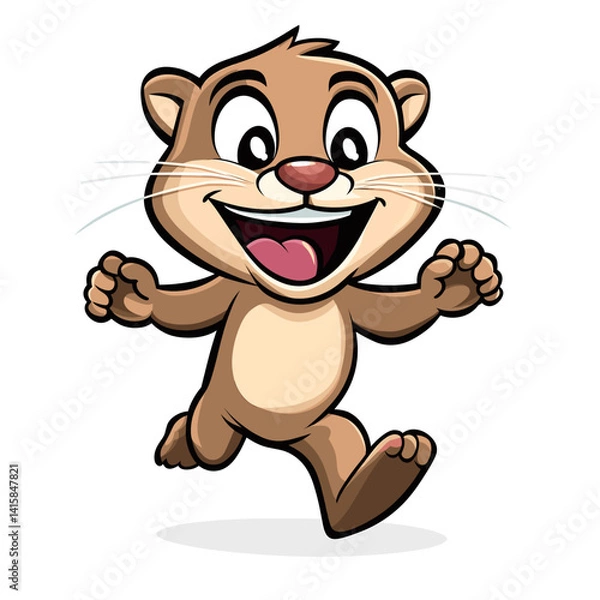 Fototapeta Otter Cute Illustration Vector Isolated Mascot Art