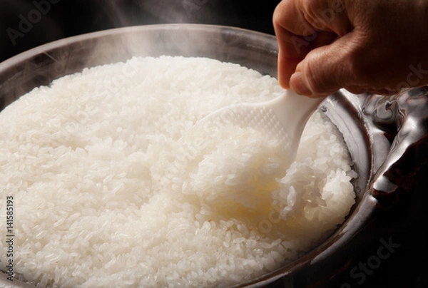 Fototapeta ほかほか炊き立て土鍋ご飯