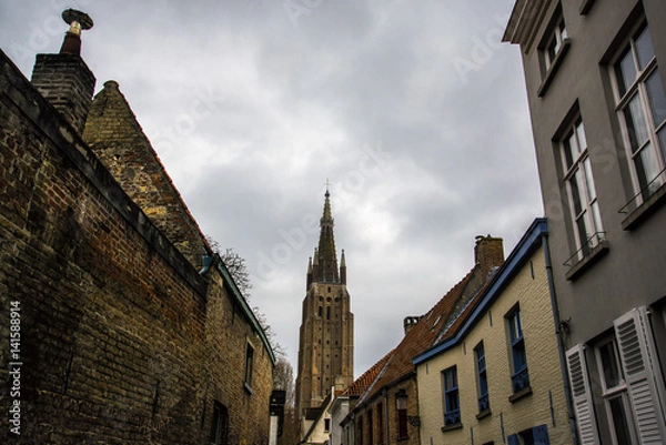 Obraz Bruges old street