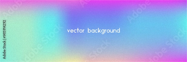 Fototapeta Noise Gradient Background. Abstract Grainy Bg In Pink, Purple And Blue Colors. Iridescent Hologram. Pearlescent Holographic Texture With Rainbow Foil. Watercolour Splash In Pearl Mesh Style