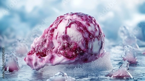 Obraz 3d Realistic Ice Cream Icon Vector Illustration