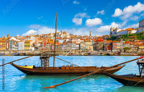 Obraz Beautiful view of the city of Porto on a beautiful summer day. Porto, Portugal