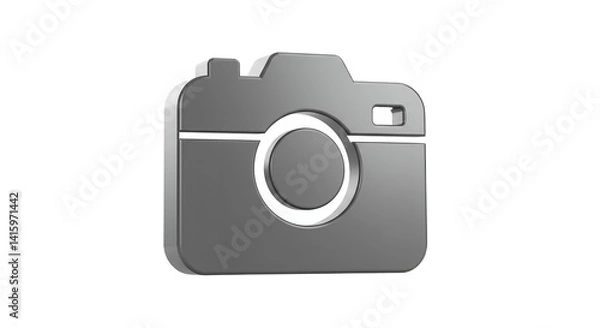 Fototapeta Camera Icon Symbol in Dark Gray on White Background