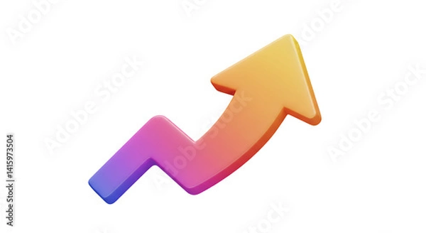 Fototapeta Rising Arrow Trend Indicator for Growth and Progress