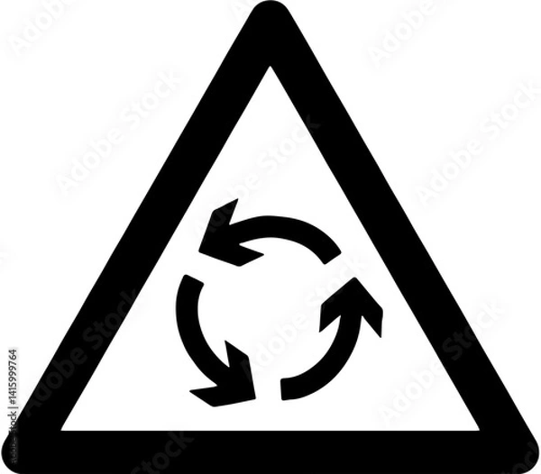 Obraz Roundabout Traffic Sign