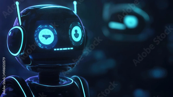 Fototapeta chatbot conversation, ai artificial intelligence technology. open . futuristic technology. virtual assistant on internet.