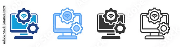 Fototapeta Internet Services icon set multiple style collection