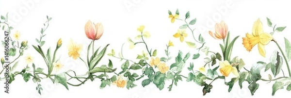 Obraz Delicate Floral Border