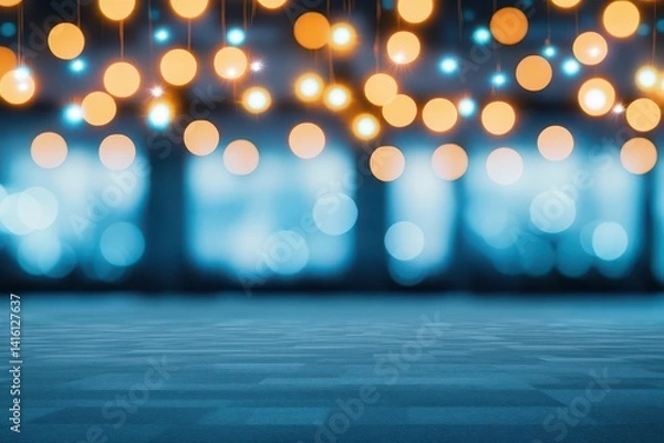 Obraz Blurry Hall Meeting with Bokeh Lights