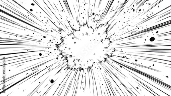 Obraz 3漫画風爆発インパクト Gererated AI