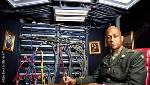 Fototapeta Military Tech Command Center Revealed