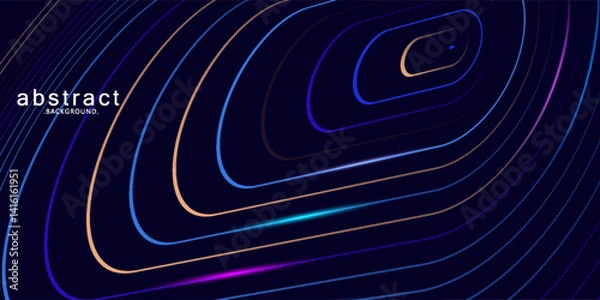 Fototapeta Digital Big Data Flow Vector Background. Big Data Technology Lines. Abstract Science Technology Illustration.eps10