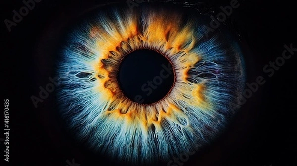 Obraz Intricate Details of the Human Iris: A Macro Photograph