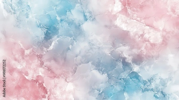 Fototapeta Abstract Pastel Cloudscape: A dreamy and soft abstract cloudscape with pastel hues of pink and blue creates a calming atmosphere and conveys a sense of serenity and tranquility.