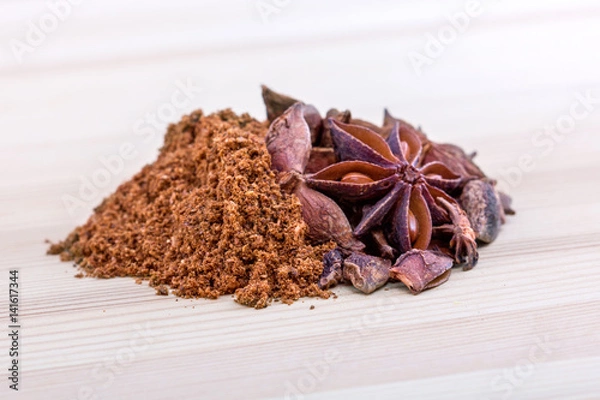 Obraz raw and crushed anise
