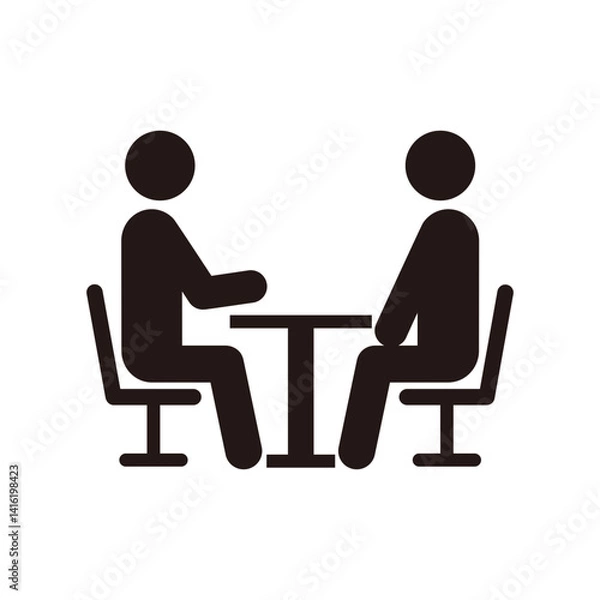 Obraz 話をする人のピクトグラムアイコン