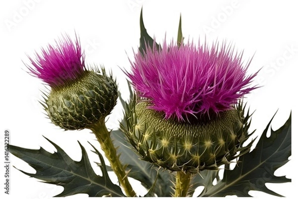 Fototapeta thistle isolated on transparent  background