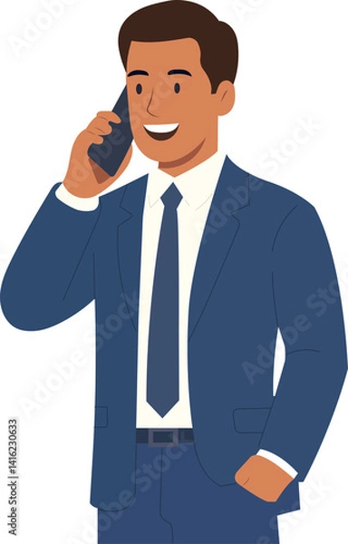 Fototapeta businessman with phone