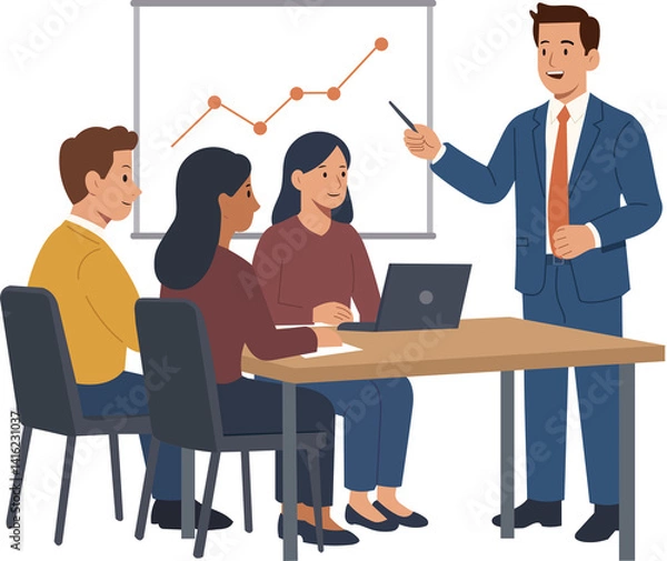 Fototapeta business team meeting