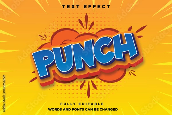 Obraz punch text effect