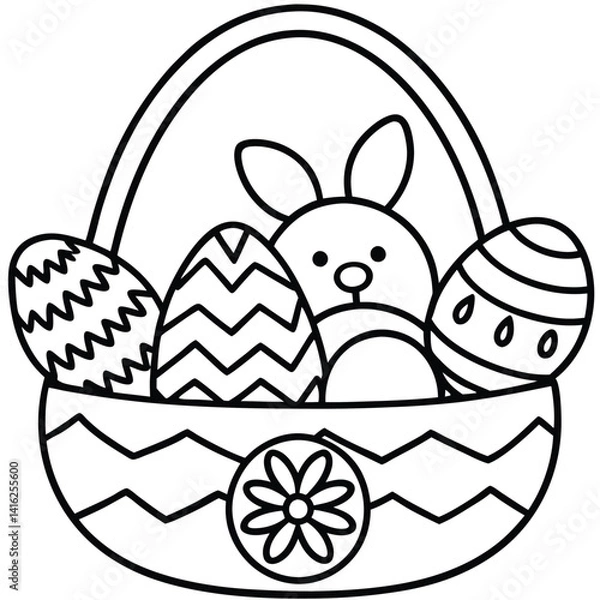 Obraz easter bunny with eggs