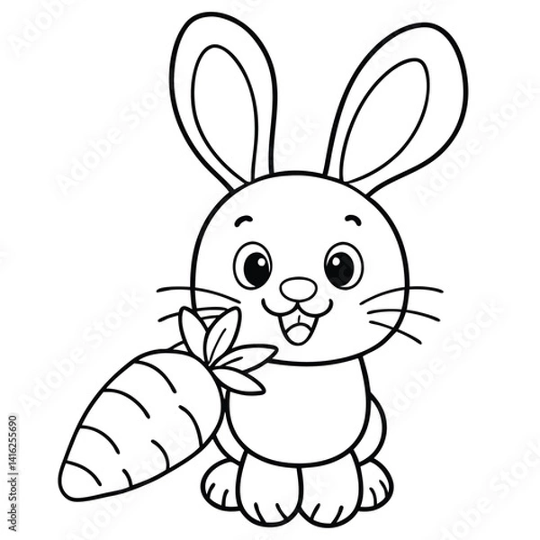 Obraz rabbit with a carrot 