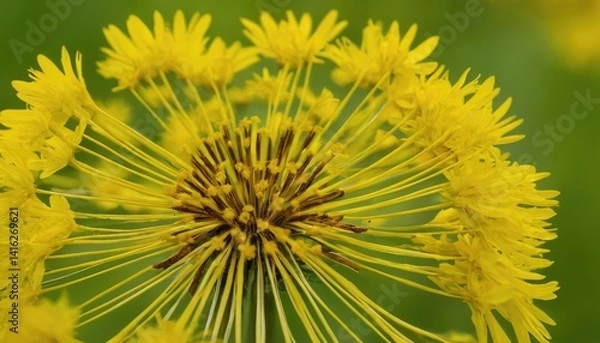 Fototapeta Vertical selective focus shot of a bunch of coltsfoot flowers
1