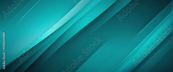 Fototapeta Abstract teal gradient background with dynamic lines and dotted texture, horizontal, blue, bright, colors, futuristic, ai