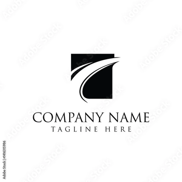 Fototapeta Logo design basic cube for your company