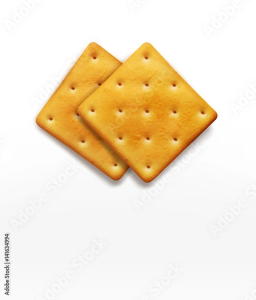 Fototapeta two vector cracker isolated on white background