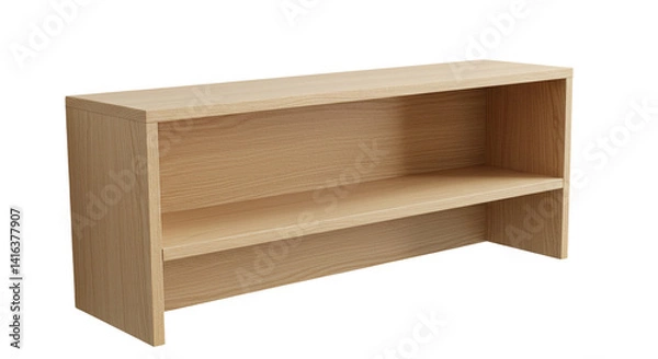 Obraz Floating Wall Shelf in Minimalist Wood with Transparent Elements