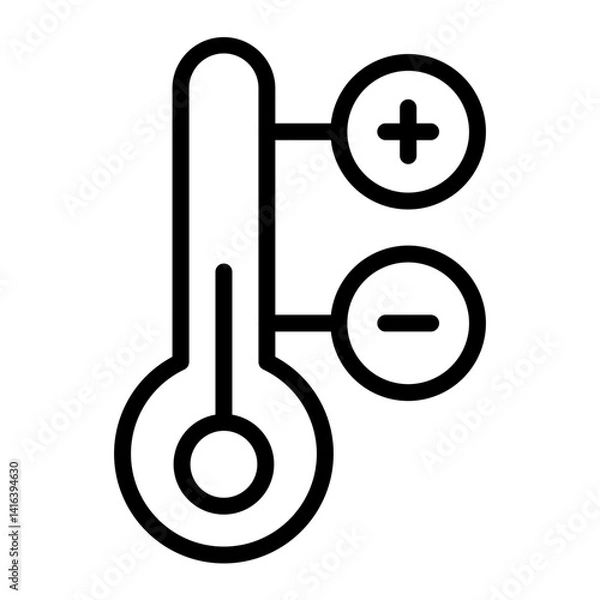 Fototapeta Temperature Settings Vector Line Icon Design