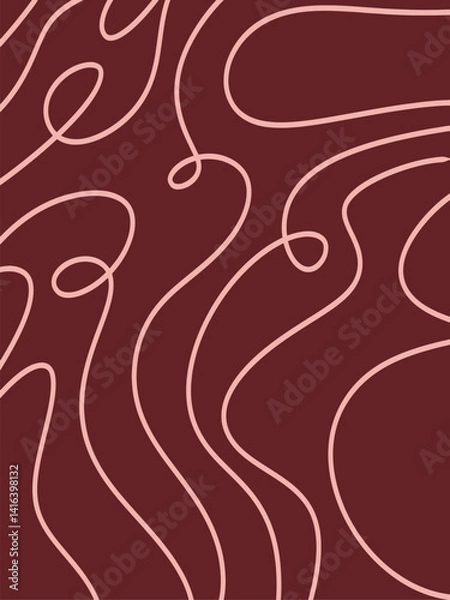 Fototapeta Adobe Illustrator Artwork, Cool, fun, creative, abstract wavy lines. Simple, minimal, repeat backdrop texture., colorful minimalist festive backgrounds for greeting card, postcard, invitation, cover, 
