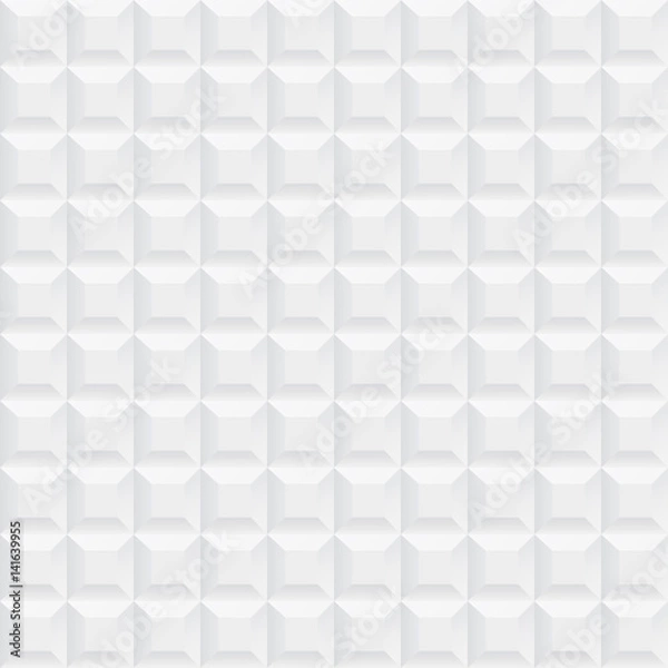 Fototapeta White ceramic cubes texture - seamless.