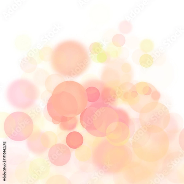 Fototapeta Abstract Bokeh Lights with Lens Flare isolated on a transparent background
