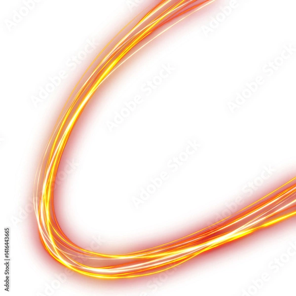 Fototapeta Glowing Neon Energy Streams Digital Art