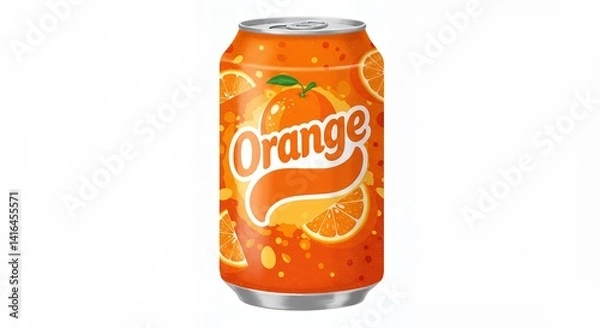 Obraz Orange soda can image for advertising