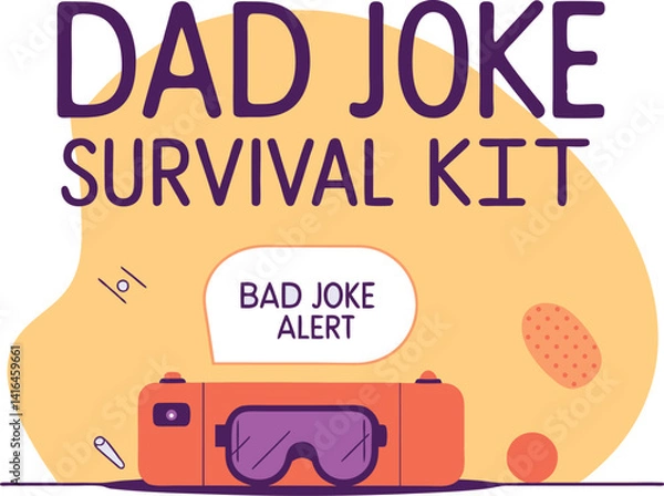 Obraz Dad Joke Survival Kit - Printable Father's Day Gift Set, Funny Dad Appreciation Card, Custom Humor-Themed Present for Dad, Best Dad Ever