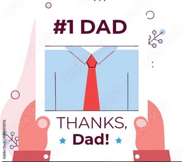 Obraz 1 Dad Thank You Card - Printable Father's Day Design, Best Dad Ever Appreciation Gift, Custom Military-Inspired 'Tanks Dad' Message