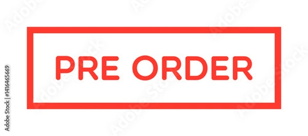Fototapeta Vector Pre Order Label on White Background