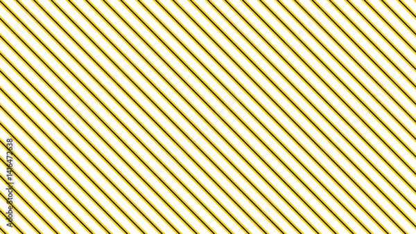 Fototapeta White yellow and black diagonal stripes background. Lines seamless pattern. Beautiful background with diagonal line.