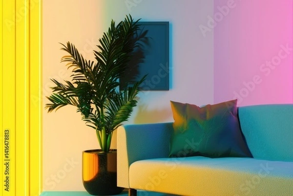 Obraz A text overlay on a colorful background illustrates rental prices, enhancing the visual appeal for online advertising and attracting potential clients.
