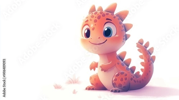 Obraz Cute cartoon dragon (15)