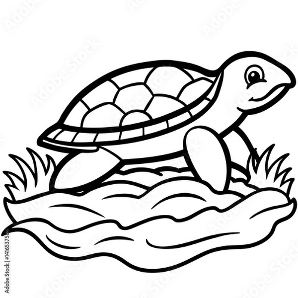Obraz vector illustration of a turtle