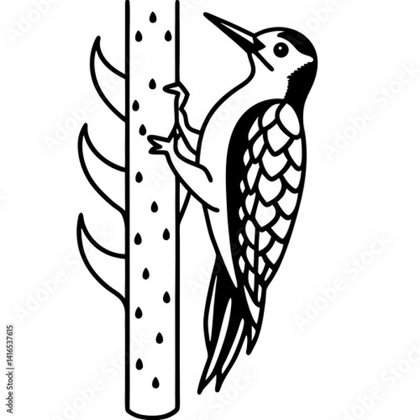 Fototapeta vector illustration of a bird