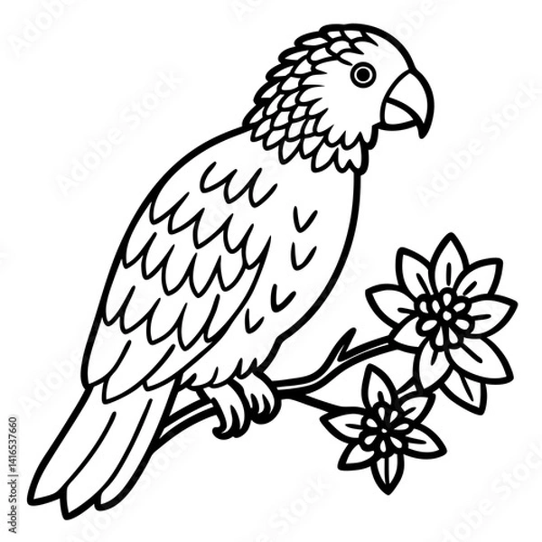 Obraz parrot on a branch