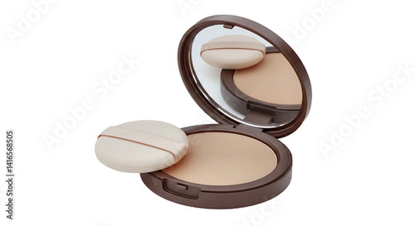 Obraz Compact Powder with Puff and Mirror